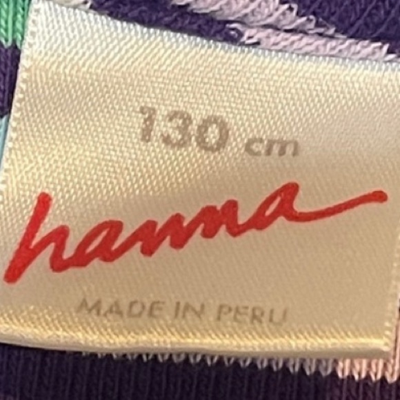 Hanna Andersson Girls Lavender Blue Green Stripe Play Day Dress 130 CM 8 PERU - Picture 8 of 8